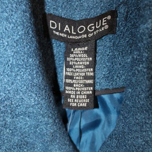 DIALOGUE Wool Blend Blazer NWT Size Large - Picture 3 of 4